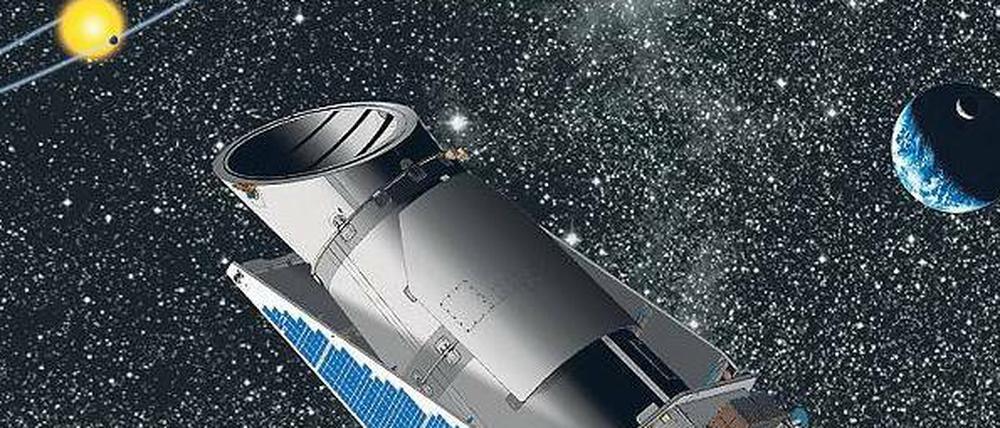 Heile Welt. Die Computergrafik zeigt, wie „Kepler“ ins All blickt. Seit dem Wochenende ist das Teleskop in einer Zwangspause.