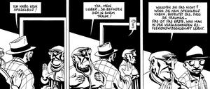 Albtraum in schwarz-weiß. Mathieus Protagonist sucht sein Spiegelbild.