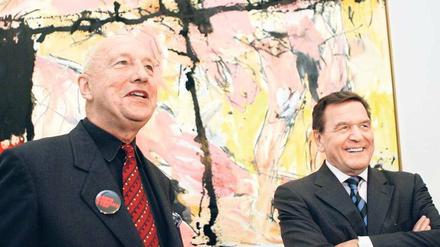 Prominente Kundschaft. Das Arbeitszimmer von Ex-Bundeskanzler Gerhard Schröder zierte ein Adler von Georg Baselitz. Kopfüber gemalt, wie alle Bilder des Künstlers. 