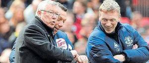 Kommen und gehen. Sir Alex Ferguson (links) hört bei Manchester United auf, David Moyes (rechts) tritt seine Nachfolge an.
