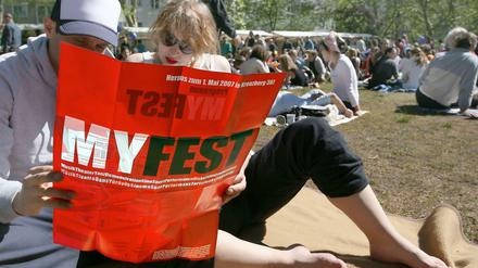 Entspannen auf dem Myfest. 