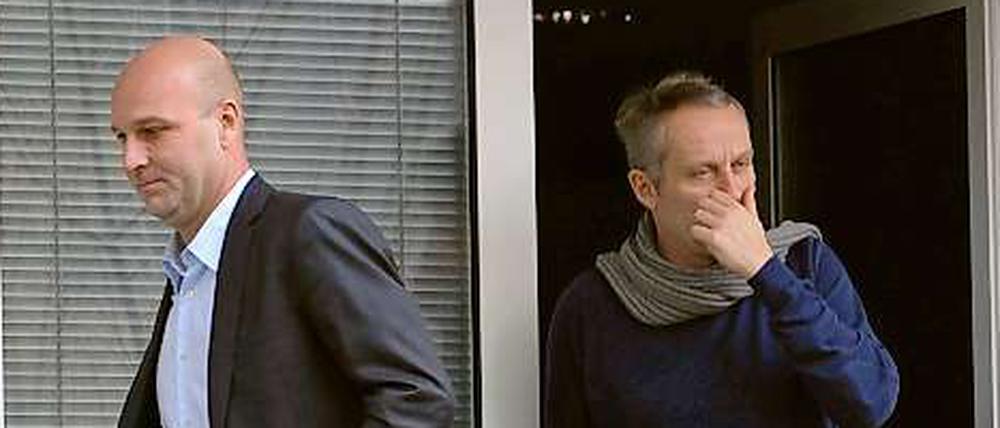 Dirk Dufner (links) und Freiburgs Trainer Christian Streich.