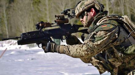Alles im Blick: Ein Bundeswehrsoldat mit dem neuen System"Gladius".