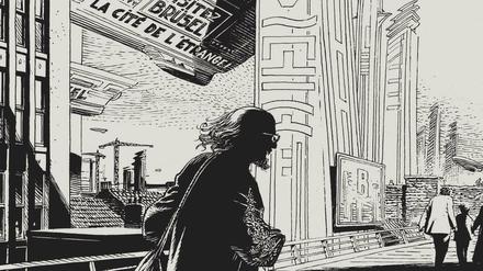 Retrofuturistisch: Ein Panel aus dem Album "La Théorie du grain de sable" der Reihe "Les Cités obscures".