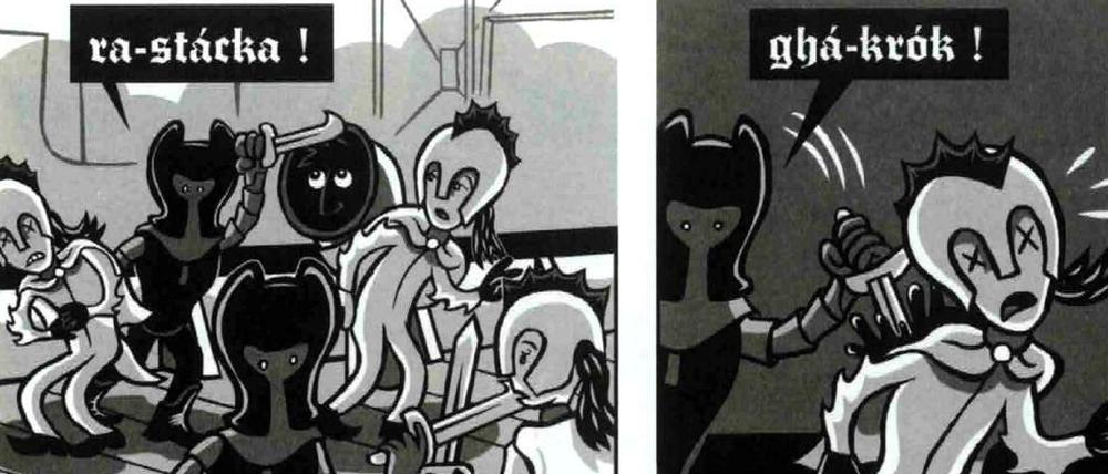 Auf der Spur der weißen Linie: Eine Seite aus dem Buch.