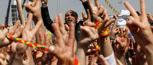 Ein besseres neues Jahr? Kurden in Diyarbakir während der Feier des Newroz-Festes vergangene Woche