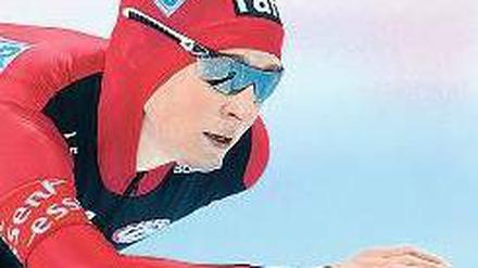 Gut gelaufen. Claudia Pechstein lief schon über 3000 Meter auf Platz drei. Foto: AFP