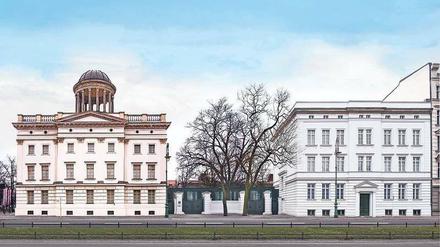 Doppelschlag. Mit dem Stülerbau (l.) und dem Kommandantenhaus (r.) verfügt das Berggruen-Museum nun über 2750 Quadratmeter Ausstellungsfläche. 