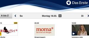 Nun auch als App: Das Programm des Ersten