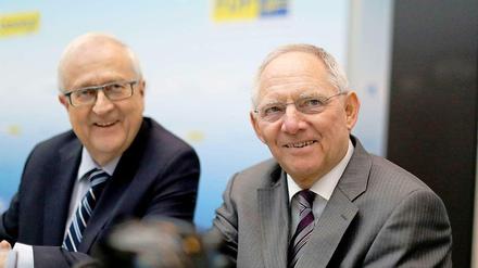 Wolfgang Schäuble (r.) erteilt Rainer Brüderle eine Absage.