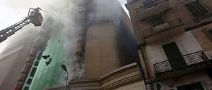 Die brennende Mall in Kairo.