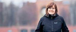 Sportlich unterwegs. Grit Mertke ist fast zehn Kilo Speck wieder los. Das klappte allerdings erst mit regelmäßigen Mahlzeiten und viel Bewegung. Sie geht leidenschaftlich gerne laufen. Foto: Georg Moritz