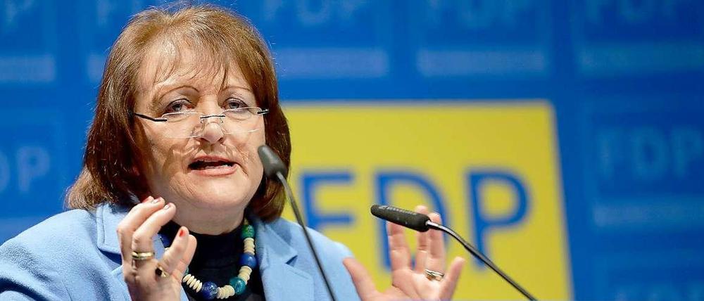 Sabine Leutheusser-Schnarrenberger wurde mit nur 77 Prozent der Stimmen als bayerische Landesvorsitzende bestätigt. Vor zwei Jahren hatte sie noch knapp 91 Prozent bekommen.