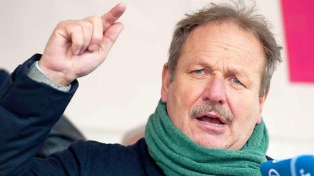 Zuversichtlich und kämpferisch: Verdi-Chef Frank Bsirske.