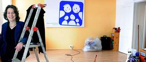 Erste Anlaufstelle. Constanze Körner weiht am Freitag neben dem Beratungszimmer auch ein Spielzimmer für Eltern mit ihren Kindern ein. 