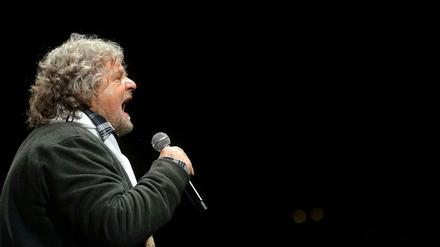 Entschlossen. Der Ex-Komiker und Neu-Politiker Beppe Grillo