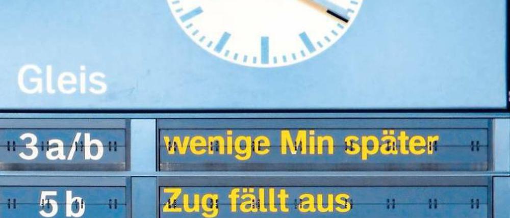 Keine Bange, Zugausfälle treffen Journalisten genauso wie übrige Bahnkunden. Foto: dapd