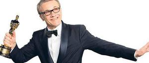 Christoph Waltz mit seinem zweiten Oscar für seine Rolle in "Django Unchained".