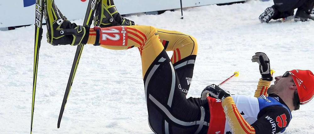 Björn Kircheisen am Boden. Seine Sportart hat auch so ihre Probleme.