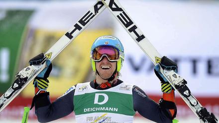 Ted Ligety feiert schon wieder in Schladming. Der Titel im Riesenslalom war bereits sein dritter bei dieser Weltmeisterschaft.