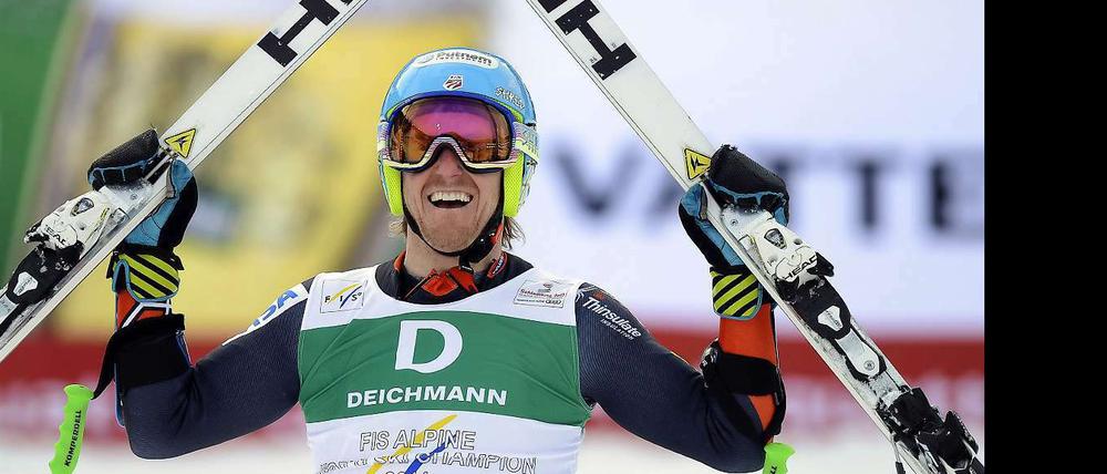 Ted Ligety feiert schon wieder in Schladming. Der Titel im Riesenslalom war bereits sein dritter bei dieser Weltmeisterschaft.