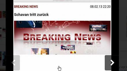 Diese Breaking News des Nachrichtensender n-tv wurde sogleich auf Twitter verbreitet. 