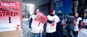 Archivaufnahme eines Warnstreiks in Berlin Anfang des Jahres.