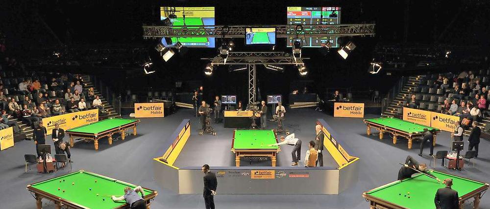 Beim Snooker im Tempodrom gelten Benimmregeln für Spieler und Zuschauer. 
