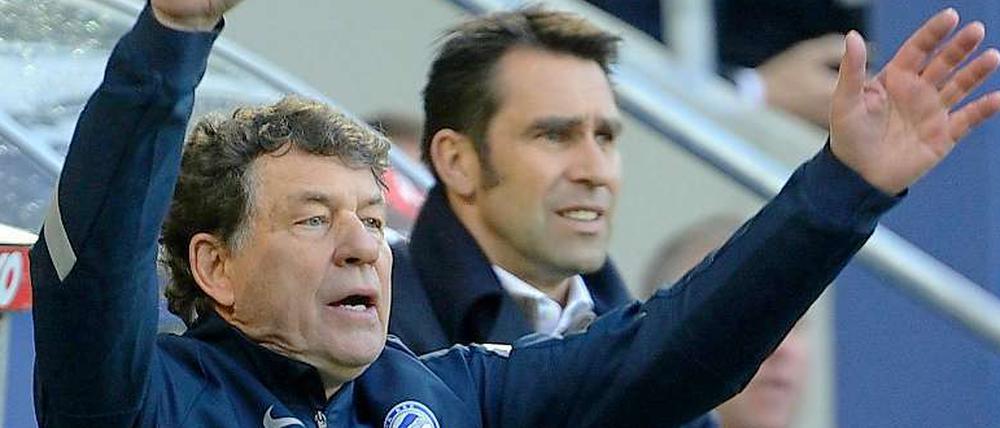 Otto Rehhagel hatte sich sein Debüt als Hertha-Trainer sicher anders vorgestellt.