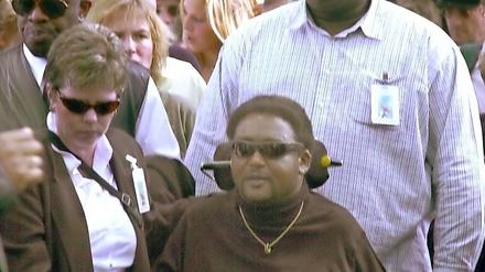 Das Archivbild von 2001 zeigt Noel Martin bei einer Demonstration gegen Rassismus.