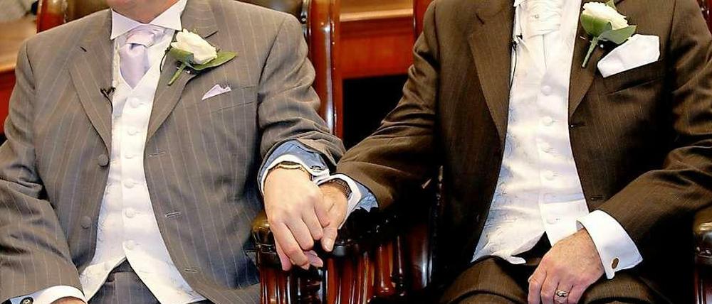 In Großbritannien dürfen Homosexuelle in Zukunft heiraten.