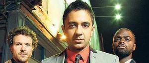 Jazz-Triumvirat. Vijay Iyer mit seinem Bassisten Stephen Crump (li.) und Drummer Marcus Gilmore. 