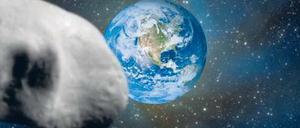 Gefahr aus dem All. Ein Asteroidentreffer kann der Erde ziemlich zusetzen, wie das Aussterben der Dinosaurier zeigte. 