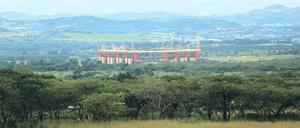 Wie ein gestrandetes Ufo. Das Mbombela-Stadion von Nelspruit.