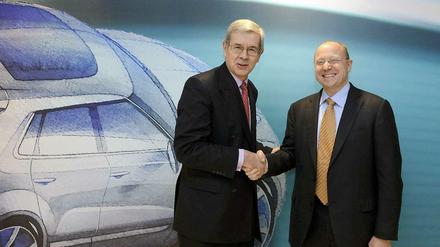 Machen gemeinsame Sache: die Automanager Varin (PSA) und Girsky (GM/Opel).