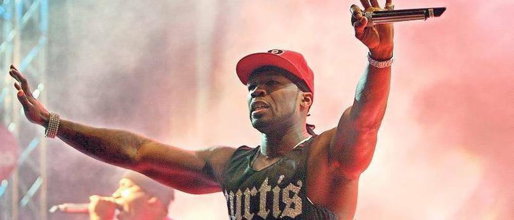 Lieber reich als tot. US-Gangster-Rapper 50 Cent heißt mit bürgerlichem Namen Curtis Jackson.