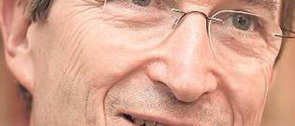 Wolfgang Huber beim Interview im Gespräch mit dem Tagesspiegel.