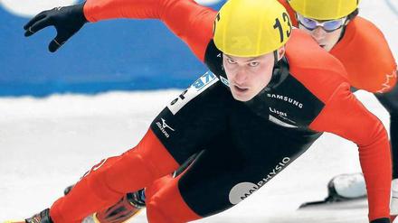 Robert Seifert, 24, ist seit zwölf Jahren Short-Track-Läufer. Der Dresdener trainiert und lebt in seiner Heimatstadt. Foto: Reuters