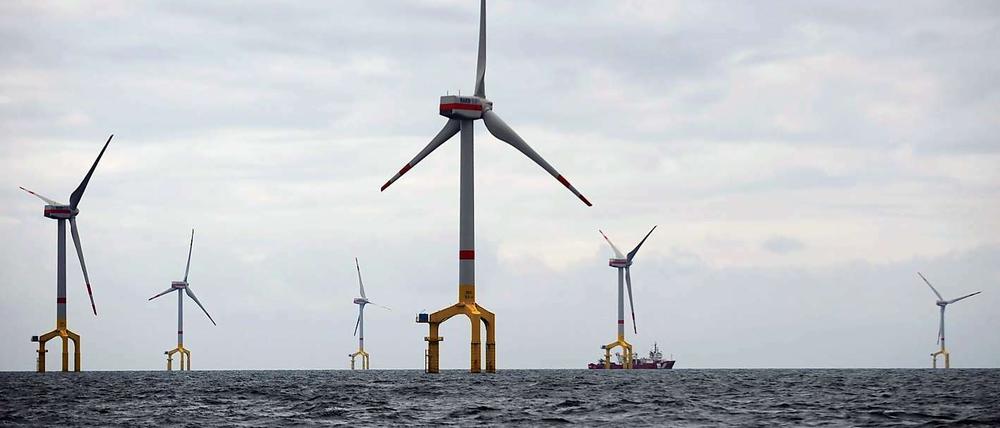 Offshore-Windpark 100 Kilometer nordwestlich der Insel Borkum.