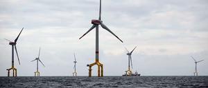 Offshore-Windpark 100 Kilometer nordwestlich der Insel Borkum.