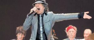 Hit-Parade. Mick Jagger mit Ron Wood (l.), Keith Richards und Charlie Watts (r.) am Montagabend in London.