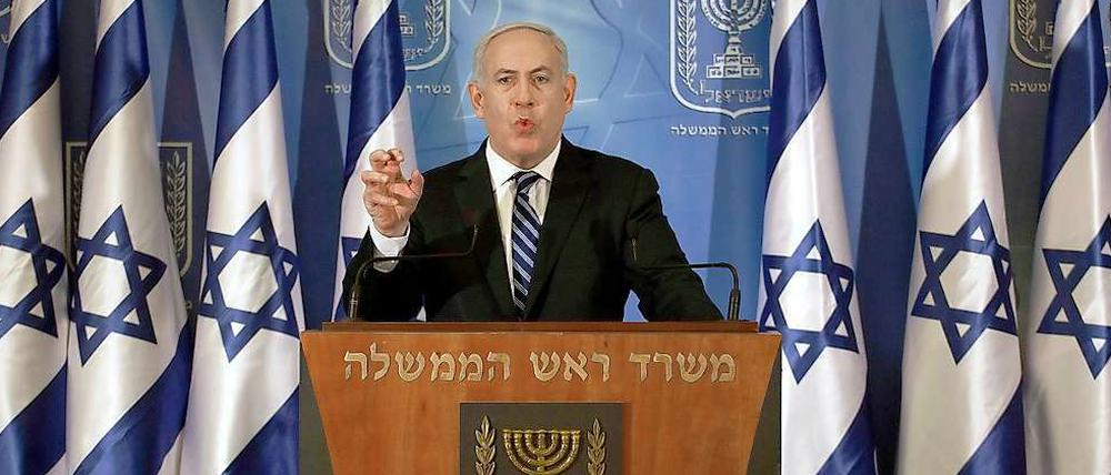 Israels Premierminister Netanjahu setzt auf das Prinzip Selbstverteidigung.