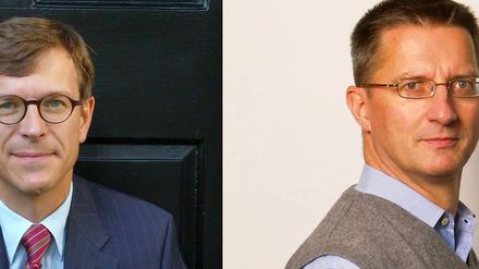 Christoph von Marschall (l.) berichtet als USA-Korrespondent für den Tagesspiegel aus Washington, Malte Lehming (r.) ist Chef der Meinungsredaktion und hat in den vergangenen Monaten ebenfalls aus den USA berichtet.
