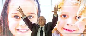 Gestenreich. Steve Ballmer redet in der Humboldt-Box.