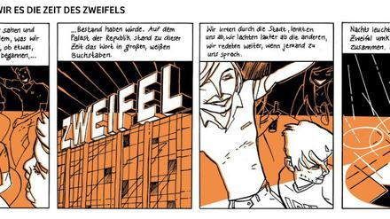 Zeit des Zweifels: Eine Szene vor dem inzwischen abgerissenen Palast der Republik.