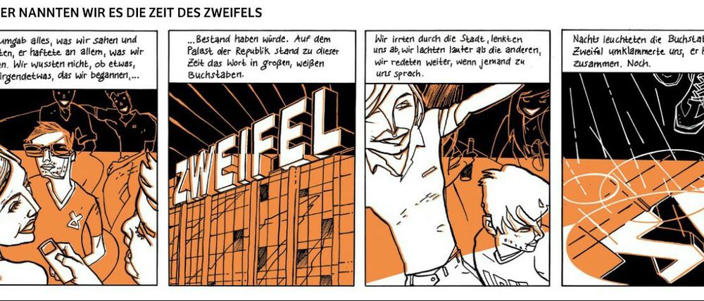 Zeit des Zweifels: Eine Szene vor dem inzwischen abgerissenen Palast der Republik.