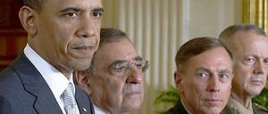 Nominierung von David Petraeus (2. v. r.) als CIA-Chef durch US-Präsident Barack Obama im April 2011