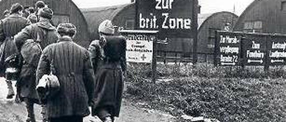 Auch heimkehrende Kriegsgefange kamen ins Lager Friedland.