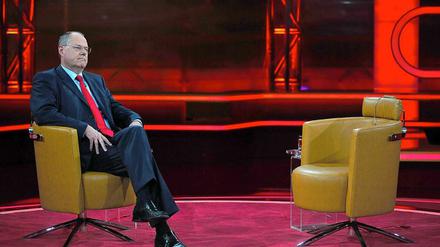 SPD-Kanzlerkandidat Peer Steinbrück in der Talkshow von Günther Jauch