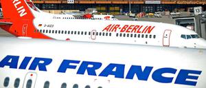 Zwei Mal Air. Die beiden Fluggesellschaften teilen sich künftig Strecken und Passagiere, um effizienter zu fliegen.